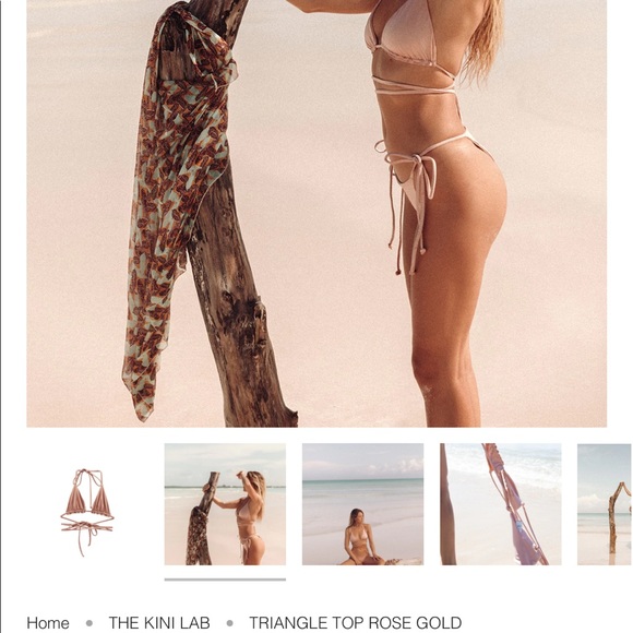 NEW Swell Obsessed Swimwear bikini in rose gold (XS/S) - Picture 9 of 10